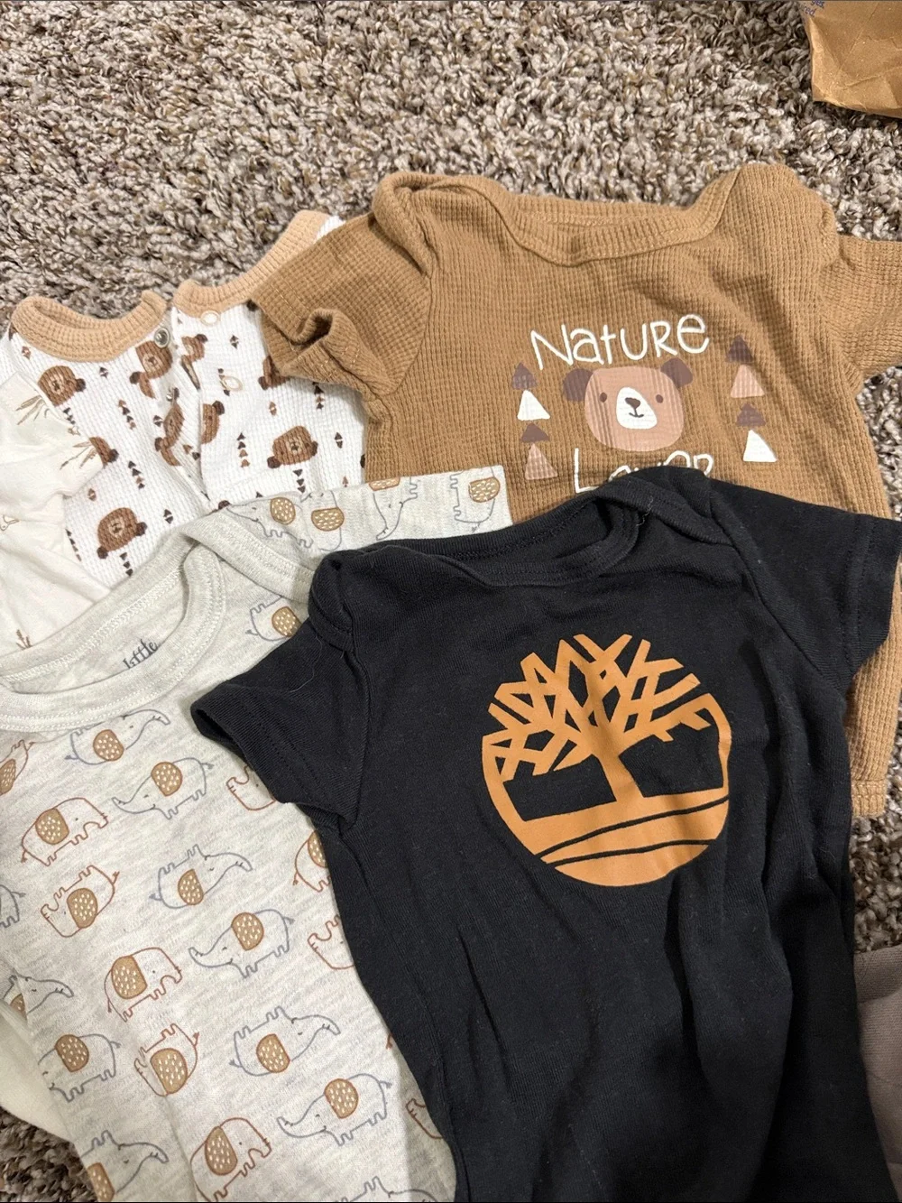 Timberland baby onesies